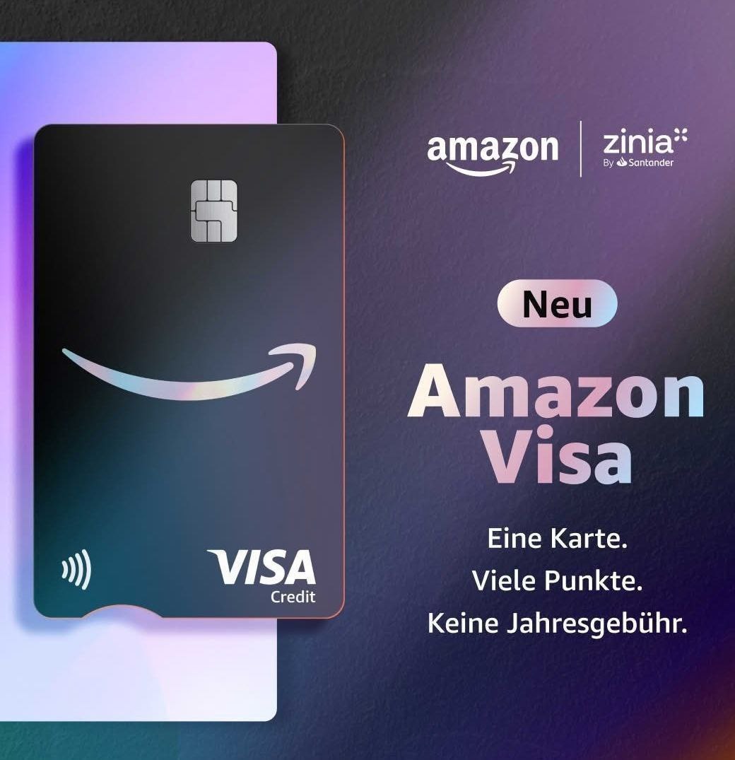Mit der AMAZON VISA CARD könnt ihr mit jedem Kauf bares Geld sparen! 🤑

👉🏻 Keine Jahresgebühr
👉🏻 