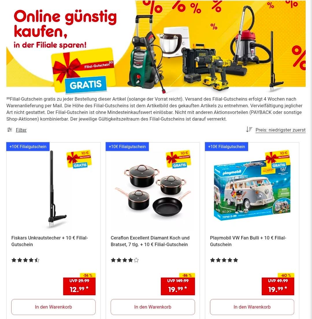 SCHNELL SEIN 🔥🔥🔥
Rabattierte Produkte mit
10€ Filialgutschein 💥

https://tidd.ly/3PxlqHP