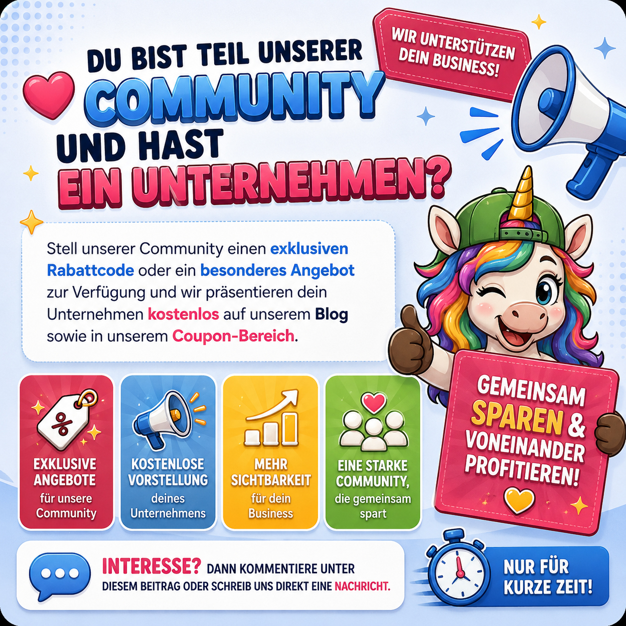 ❤️ Du bist Teil unserer Community und hast ein Unternehmen?

Dann haben wir etwas für dich!

Ste