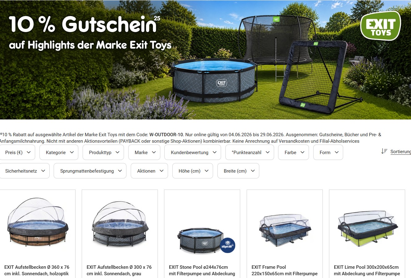 🎟️ Netto - 10 % ohne MBW Mindestbestellwert auf Artikel der Kategorie Outdoor

━━━━━━━━━━━━━━━━
💰