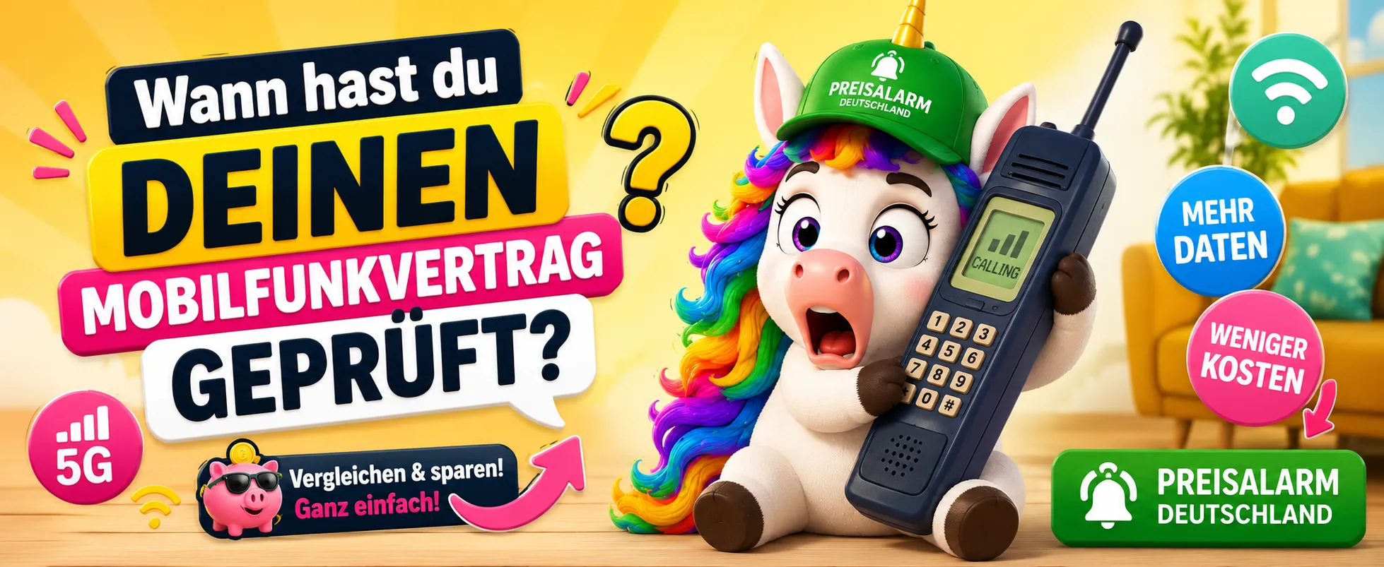 Mobilfunkvertrag prüfen und Geld sparen mit Preisvergleich für Handyverträge