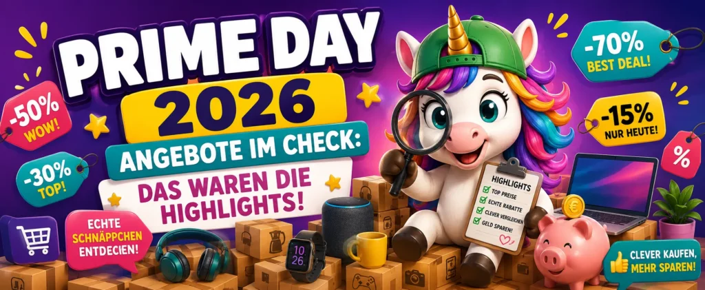 Preisalarm Deutschland Einhorn vergleicht Prime Day 2026 Angebote und sucht die besten Schnäppchen
