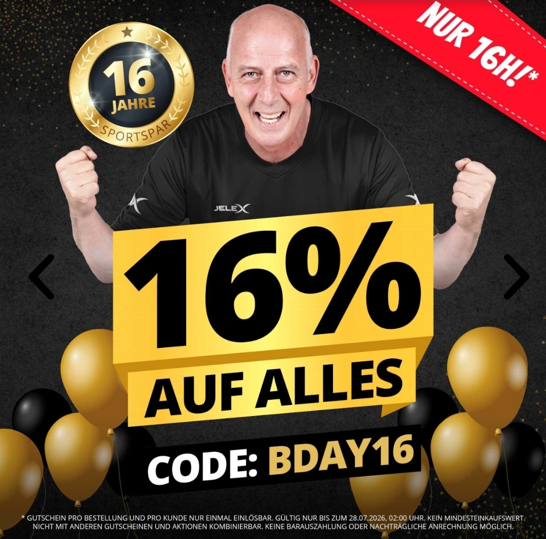 -16 % Rabatt 🎉 
Mit dem Code \"BDAY16\"

Nur noch kurze Zeit! 💥

➡️ https://tidd.ly/4fUZ7pE
